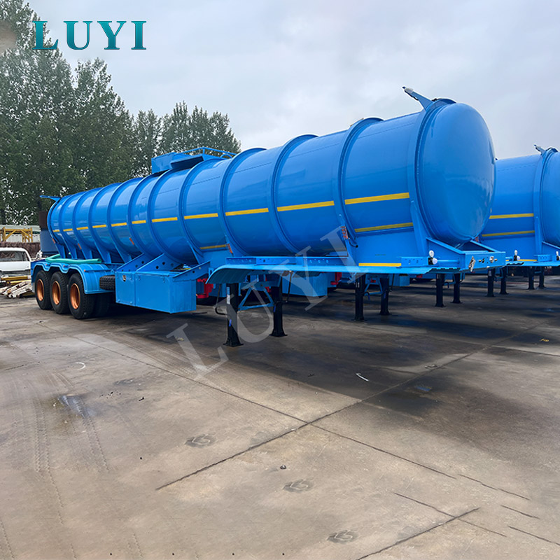 Trailer tàu chở axit sunfuric 22 CBM để vận chuyển axit đậm đặc