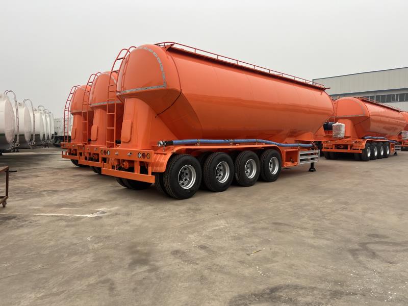 Trailer thùng xi măng 27CBM để vận chuyển xi măng số lượng lớn, tro bay và bột khô