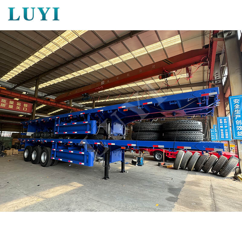 Rơ moóc bán tải phẳng 3 trục 4 chân 50 tấn