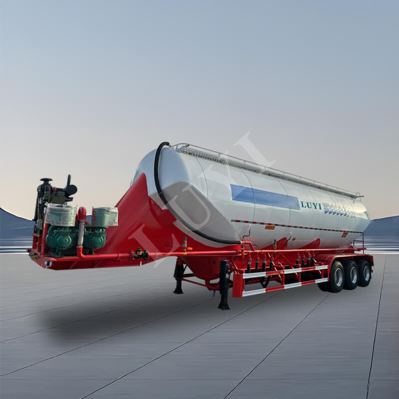 Sơ mi rơ moóc thùng xi măng loại V số lượng lớn 3 trục 50 mét khối