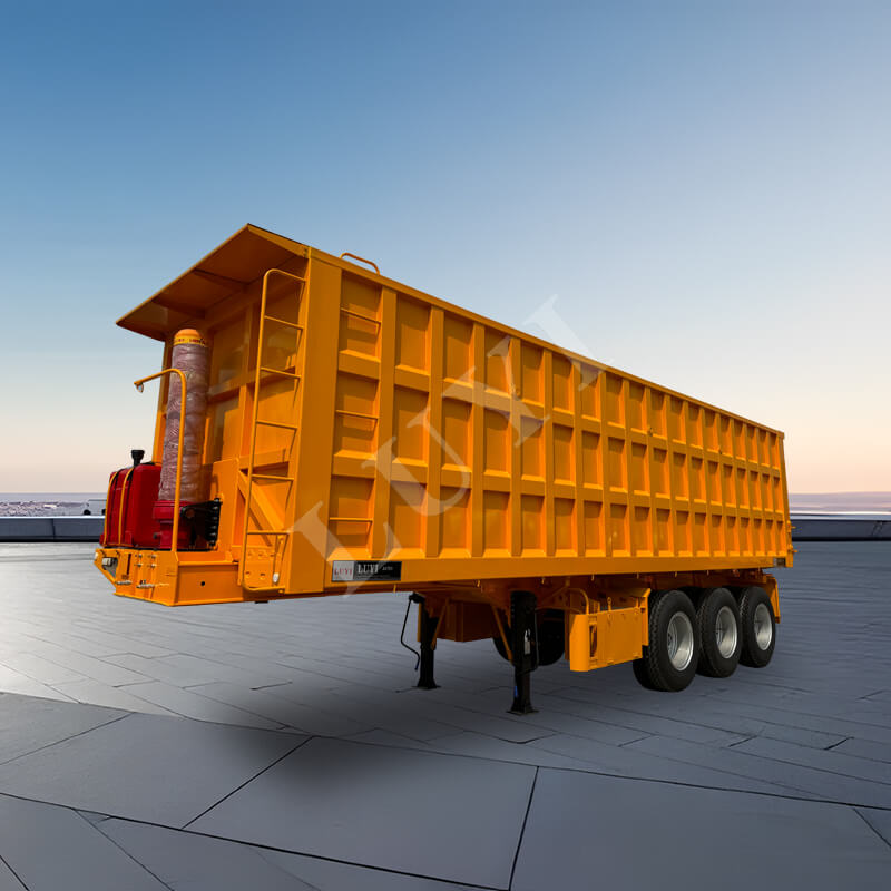 Sơ mi rơ moóc 3 trục 60 tấn lật sau