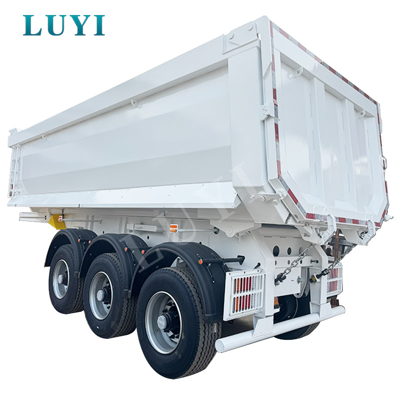 Sơ mi rơ moóc đổ nghiêng phía sau 3 trục 60 tấn hình chữ U