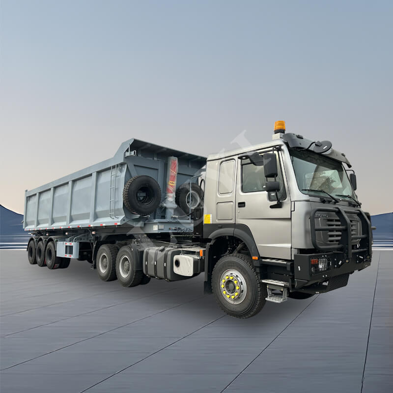 3 Rơ moóc chở hàng xe tải tự đổ ba trục hình chữ U