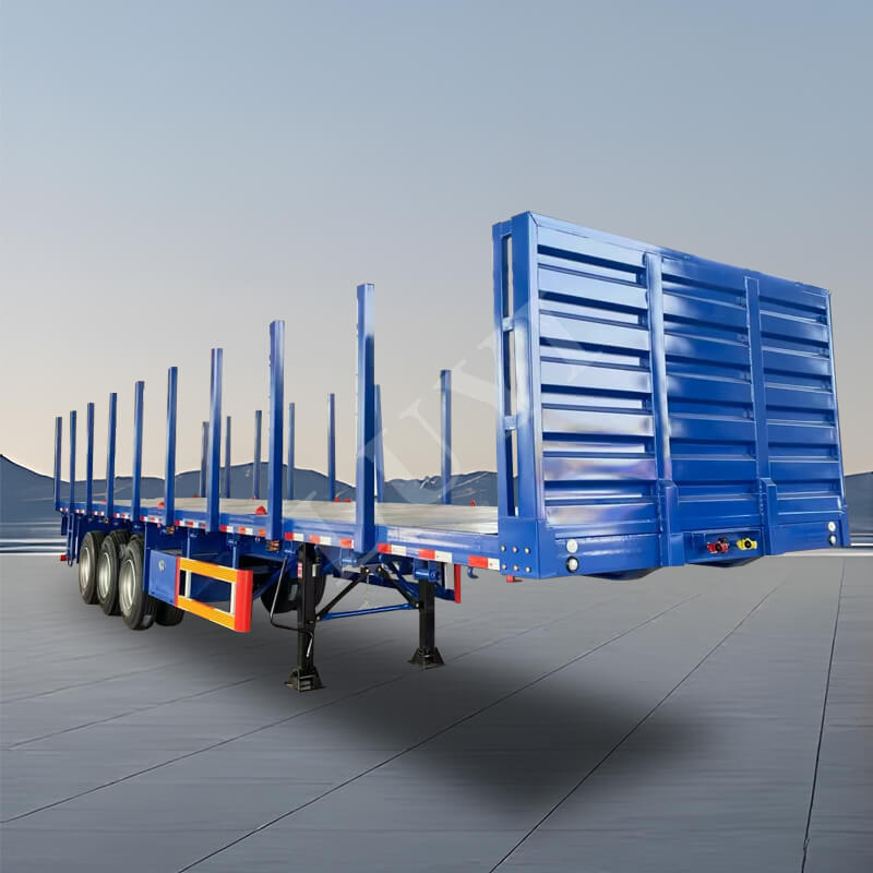 Sơ mi rơ moóc phẳng bằng thép 40ft 50 Tấn 3 trục