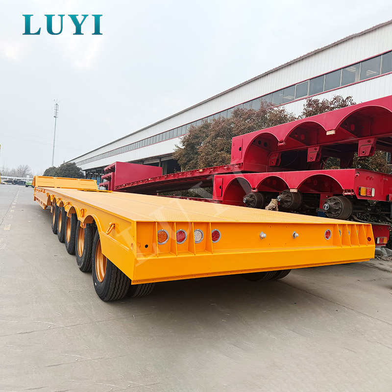 Xe chở cổ ngỗng 5 trục thấp để vận chuyển thiết bị nặng 80T
