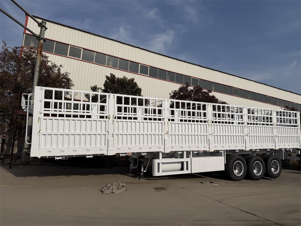 Trailer bán hàng hóa hàng rào đa năng 80 tấn 4 trục