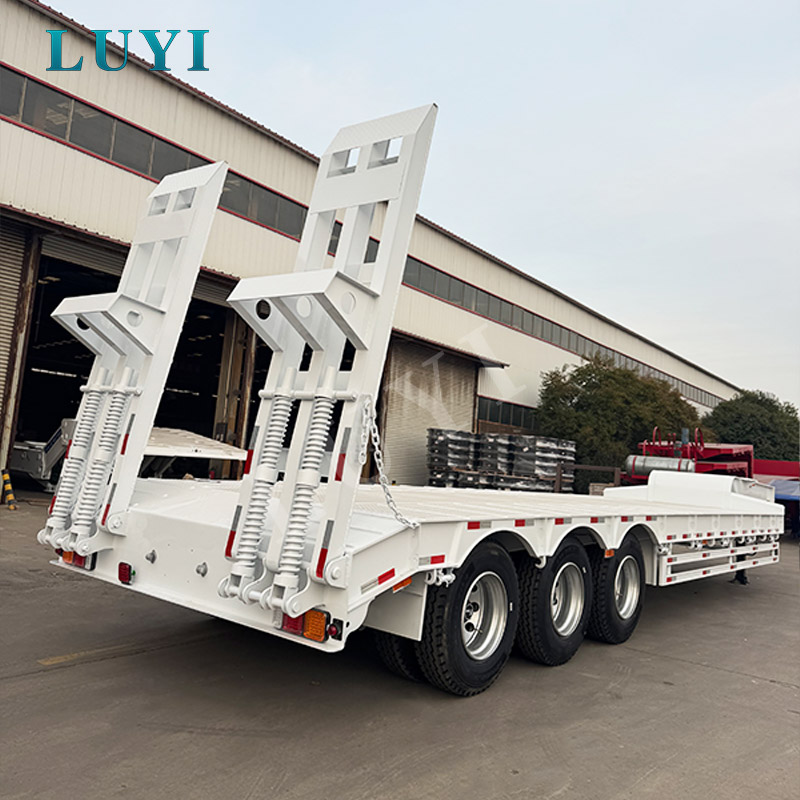 Xe moóc bán tải giường thấp 80 tấn Lowboy cổ ngỗng