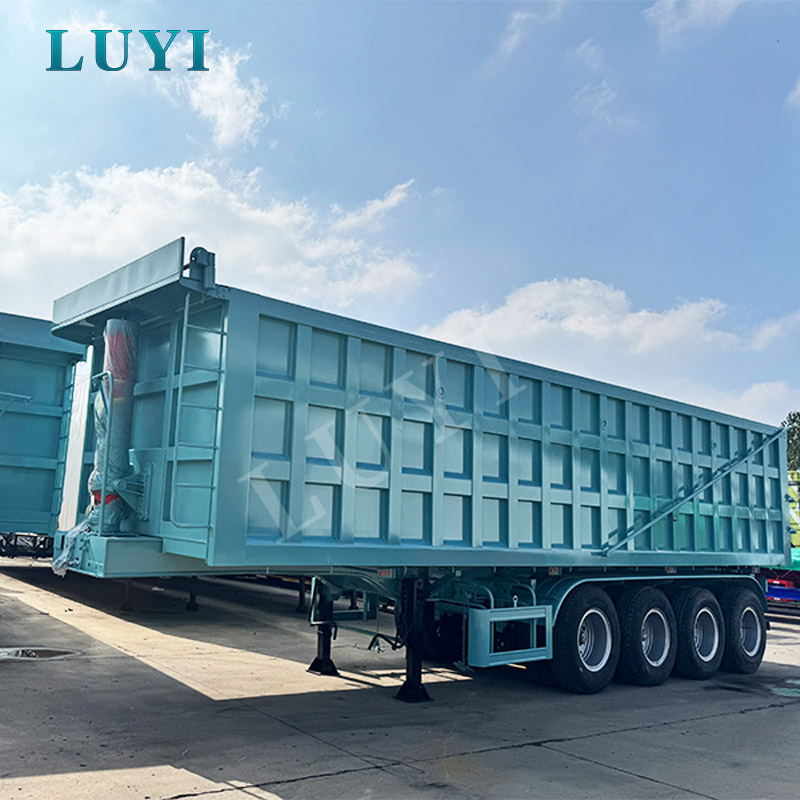 Rơ moóc tự đổ 4 trục nặng 80 tấn hoàn toàn mới