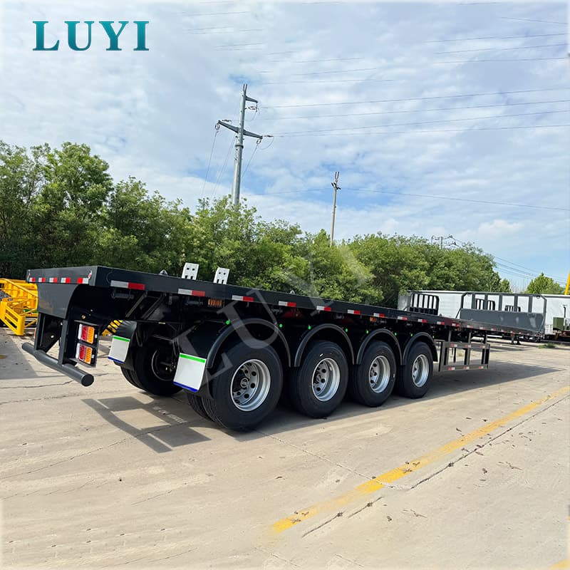 Trailer bán tải phẳng 4 trục 80T hạng nặng