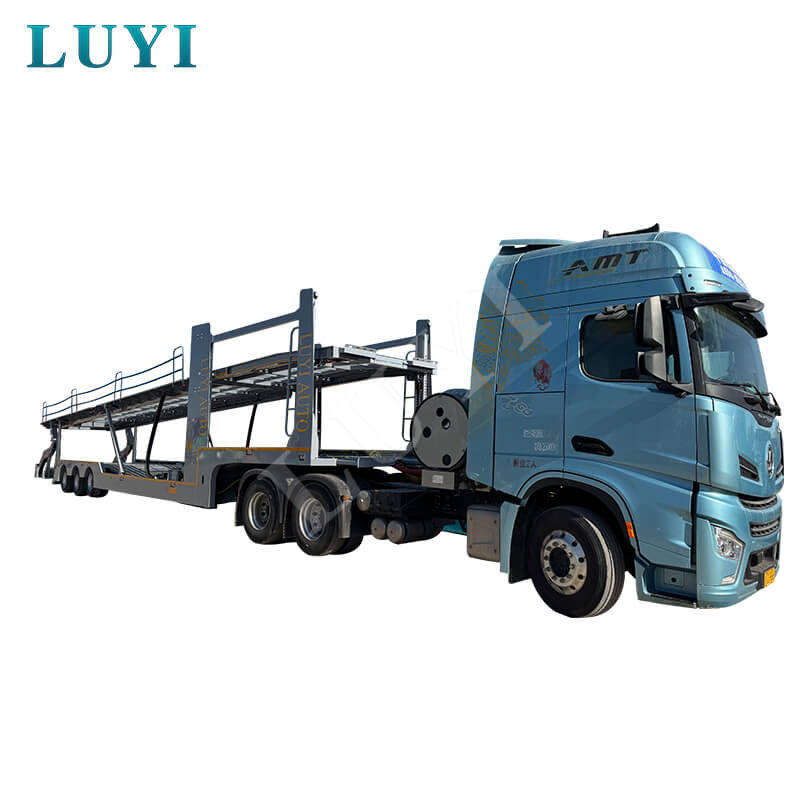 Xe vận chuyển ô tô hai tầng LUYI 2 trục 17 mét Loại nâng Xe vận chuyển ô tô hai tầng LUYI 2 trục 17 mét Loại nâng