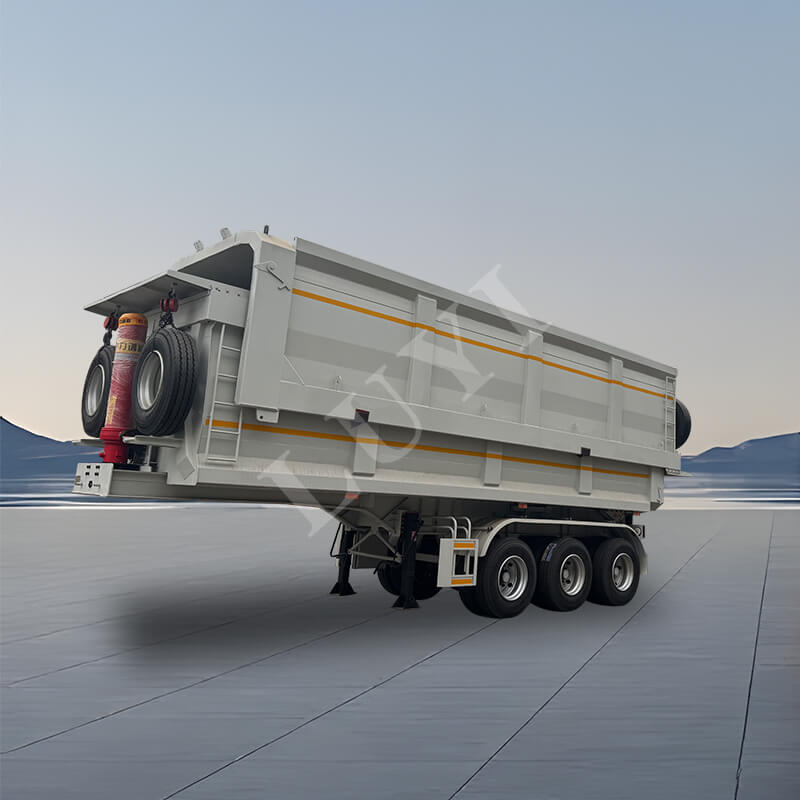 Sơ mi rơ moóc đổ sau 60-80 tấn ba trục